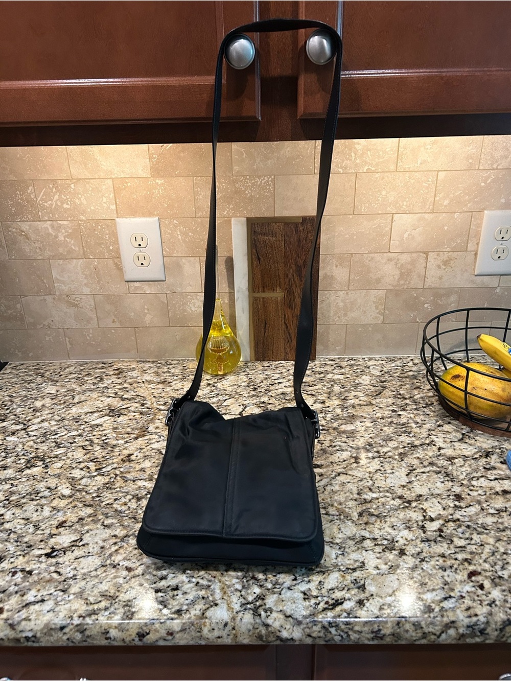 Coach Black Messenger Crossbody Bag Nylon Leather